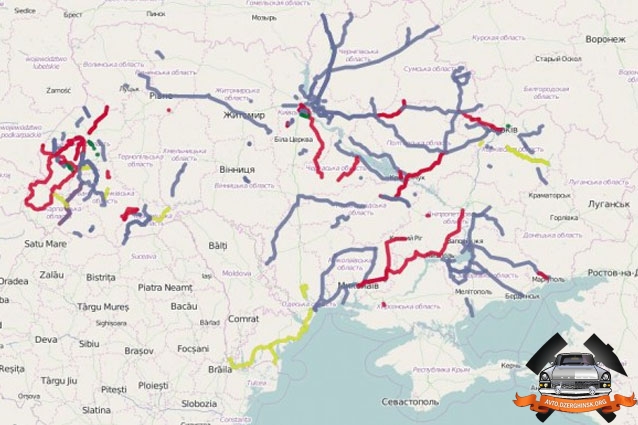 В Украине создали интерактивную карту ремонта автодорог